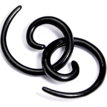 Black Anodized Titanium Micro Spiral Taper Set 12G to 6G