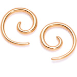 Rose Gold Tone Anodized Titanium Micro Spiral Taper Set 12G to 8G