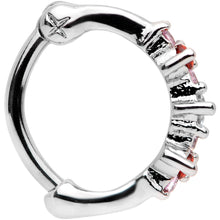 16G 5/16 Red Gem Cluster Hinged Cartilage Clicker