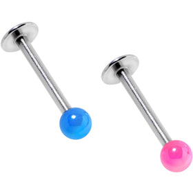 Multi Color Pearlescent Acrylic Ball Labret Monroe Tragus Set of 4