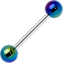 Multi Color Pearlescent Acrylic Ball Barbell Tongue Ring Set of 4
