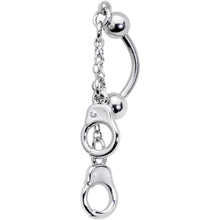 Chained Handcuffs Reversible Dangle Belly Ring