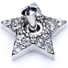 14G Clear Gem 10mm Five Point Star Dermal Top