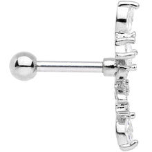 Clear CZ Gem Flower Cascade Cartilage Tragus Earring