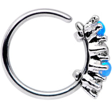 20G 5/16 Blue Synthetic Opal Staccato Seamless Circular Ring