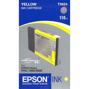 New, Pre-Owned - Epson T5624 Yellow 110ml Ink Cartridge