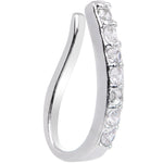 Clear CZ Gem Life of the Party Clip On Fake Nose Ring