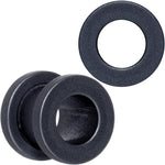 Brown Matte Silicone Screw Fit Tunnel Plug Set 6mm to 25mm