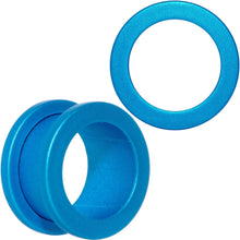 Aqua Matte Silicone Screw Fit Tunnel Plug Set 6mm to 25mm