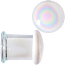 White Glass Radical Radiance Double Flare Plug Set 5mm to 19mm