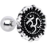 16G 1/4 Spiritual Ohm Symbol Tragus Cartilage Earring