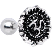 16G 1/4 Spiritual Ohm Symbol Tragus Cartilage Earring