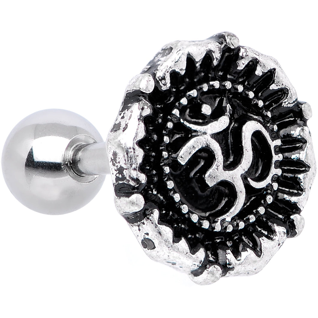 16G 1/4 Spiritual Ohm Symbol Tragus Cartilage Earring