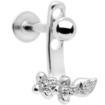 16G 3/8 Leafy Flowers Dangle Cartilage Tragus Helix Piercing
