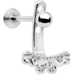 Clear Gem Victorian Swirl Dangle Cartilage Tragus Helix Piercing