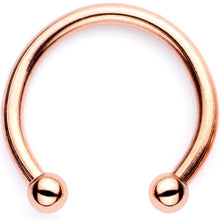 16G Blue Faux Opal Rose Gold Tone Twisted Horseshoe Clip On Fake Septum Ring Set