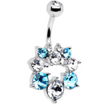 Aqua Clear Gem Heavenly Halo Belly Ring