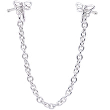20G 1/4 Daring Dragonfly Chain Dangle Double Nose Bone