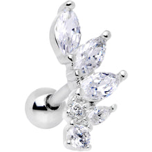 16G 1/4 Clear Gem Dewdrop Cluster Cartilage Tragus Earring