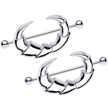 1 3/8 Talon Claw Nipple Barbell Shield Set