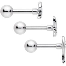 16G 1/4 Ocean Starfish Life Cartilage Tragus Earring Set of 3