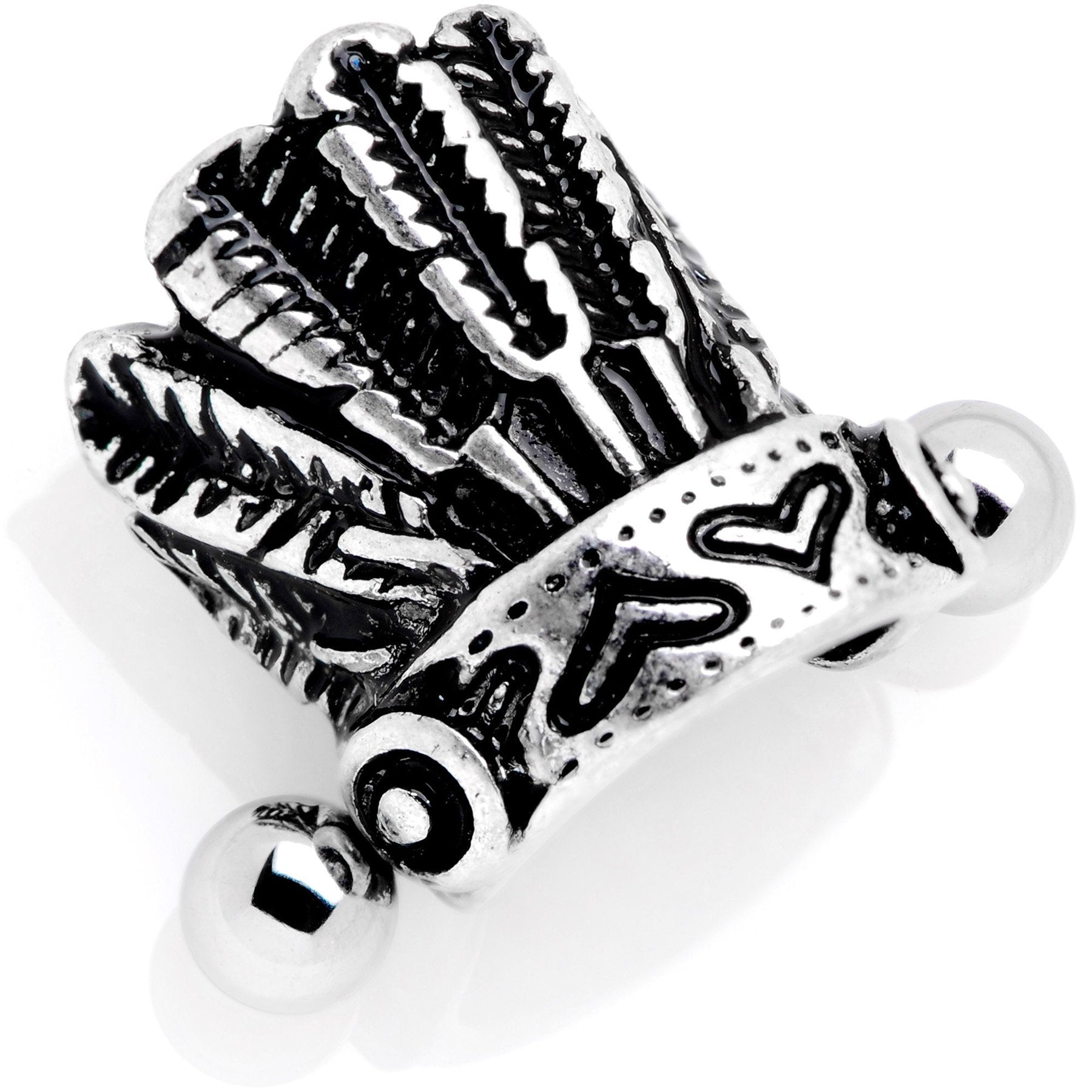 16G 1/2 Southwestern Feather Headdress Cuff Cartilage Earring