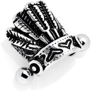 16G 1/2 Southwestern Feather Headdress Cuff Cartilage Earring