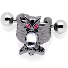 16G 1/2 Pink Clear Gem Winged Creature Cuff Cartilage Earring