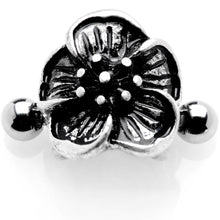16G 1/2 Blooming Tropical Flower Cuff Cartilage Earring