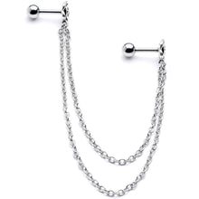 16G 1/4 Farewell Summer Flower Cartilage Chain Earring
