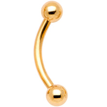 16G 5/16 Gem Golden Variety Curved Eyebrow Daith Rook Set of 4