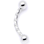 16G 5/16 Twisted Style Curved Eyebrow Rook Piercing