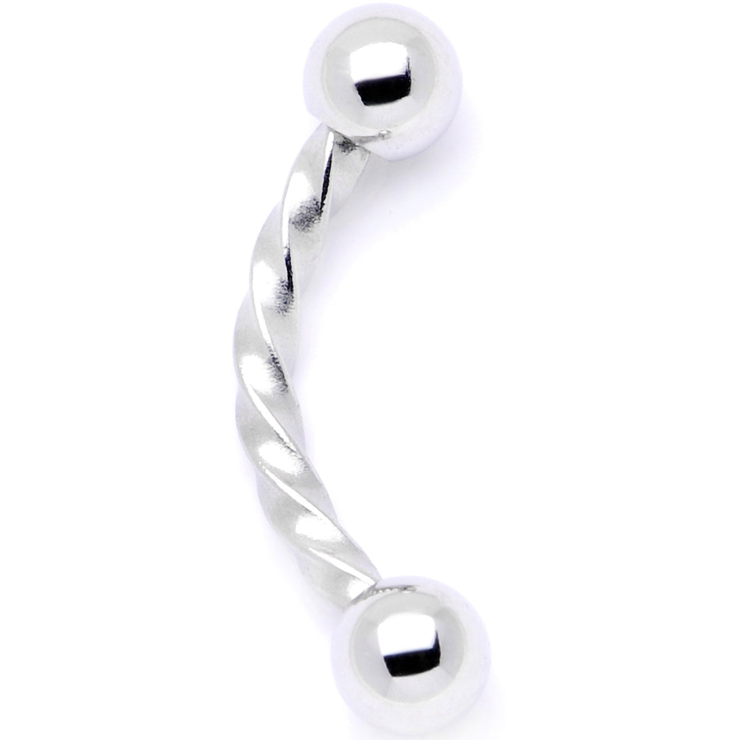 16G 5/16 Twisted Style Curved Eyebrow Rook Piercing