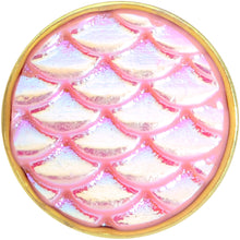 Gold PVD Pink Mermaid Scale Barbell Tongue Ring