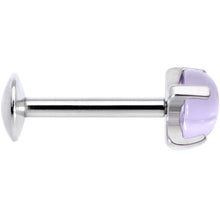 16G 5/16 Pink Amethyst Internally Threaded Labret Monroe Tragus