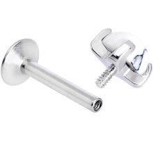 16G 5/16 White Howlite Internally Threaded Labret Monroe Tragus