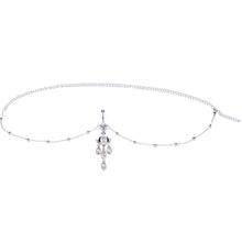 Clear Gem Dancing Queen Chandelier Dangle Belly Ring Belly Chain