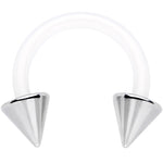14G 3/8 Flexible Bioplast Cone End Horseshoe Circular Barbell