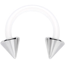 14G 3/8 Flexible Bioplast Cone End Horseshoe Circular Barbell