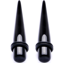 Lightweight Black Acrylic Straight Taper Set 10mm to 25mm