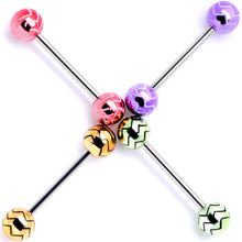 Summer Party Zig Zag Barbell Tongue Ring Set of 4