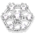 14G Clear Gem Externally Threaded Dermal Anchor Top