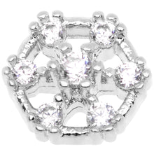 14G Clear Gem Externally Threaded Dermal Anchor Top