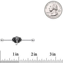14G Elephant Inspired Abstract Industrial Barbell 38mm