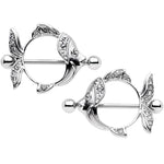14G 9/16 Angelic Angelfish Nipple Shield Set