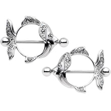 14G 9/16 Angelic Angelfish Nipple Shield Set