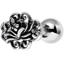 16G 1/4 Spirit of the Lotus Flower Cartilage Tragus Earring