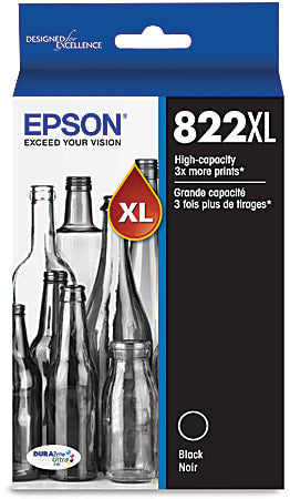 New, Pre-Owned - Epson 822XL High Yield Black Single Ink Cartridge