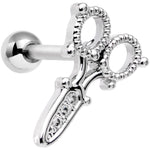18G 5/16 Clear Gem Shear Beauty Cartilage Tragus Earring