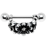 16G 3/8 Clear Gem Floral Wreath Cuff Cartilage Earring
